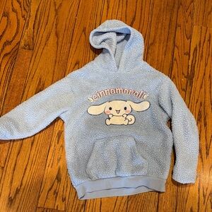 Sanrio Cinnamoroll Pastel Blue Sherpa Hoodie for Kids